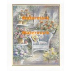 Patio with Wicker Chair  - #XKVH2808  -  PRINT