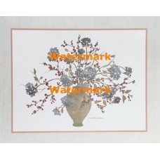 Blue Floral Array  - XKVH5516  -  PRINT