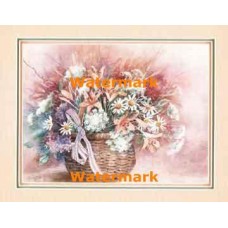 Ribbons, Daisies, and Wicker  - #XKFL2645  -  PRINT