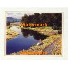 Girl At Riverbank  - XKFL2829  -  PRINT