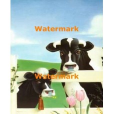 Molly And Mr. Moo  - #XAR2198  -  PRINT