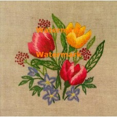 Cross-Stitched Flowers  - XD7926  -  PRINT