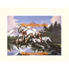 Warriors On Horseback  - #XAR3867  -  PRINT