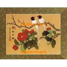 Red Blossom Time  - #XKFL3399  -  PRINT