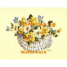 Rose Basket  - #XKL3302  -  PRINT
