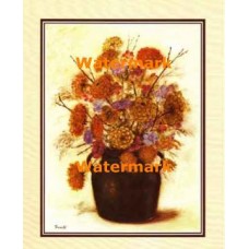 Dried Marigolds  - XKFL4852  -  PRINT