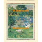 Girl in A Boat With Geese  - XKFL4975  -  PRINT