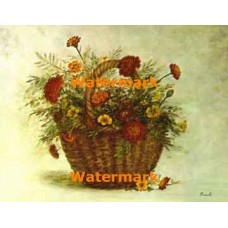 Marigold Basket  - #XKL4143  -  PRINT