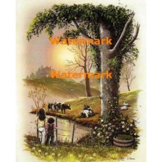 Cow Watching  - XKA4608  -  PRINT