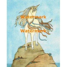 Beribboned Unicorn  - XKA4636  -  PRINT