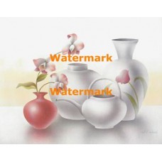 Watering Can with Vases  - XKA8628  -  PRINT