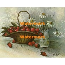 Basket of Strawberries  - XKA8639  -  PRINT