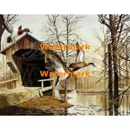 Mallards & Covered Bridge  - XS4546  -  PRINT