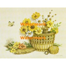 Daisies in Woven Basket  - XS5122  -  PRINT