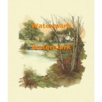 Cottage Along Stream  - XBSC1764  -  PRINT