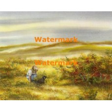 Girl And Dog  - XBSC2491  -  PRINT