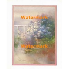Flowers On The Terrace  - XKFL5833  -  PRINT