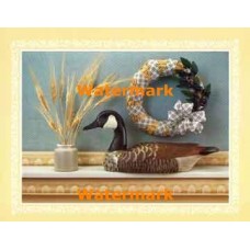 Decoy Duck And Wreath  - XKFL5829  -  PRINT