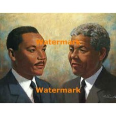 Martin Luther King And Nelson Mandela  -  #XKL5300  -  PRINT