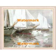 Sailboat Scene  - #XD50487  -  PRINT