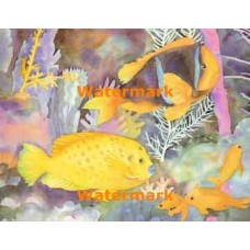 Tropical Fish With Goldfish  - #XKL6450  -  PRINT