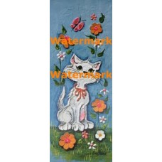 Kitty & Butterfly  - #XD6122  -  PRINT