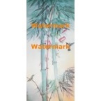 Hummingbirds & Bamboo  - #XBCH282  -  PRINT