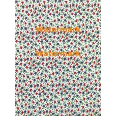 Blue Flowers & Red Hearts  - XBDE144  -  PRINT