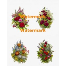 Flower Bouquets (4 Designs)  - XBFL903  -  PRINT