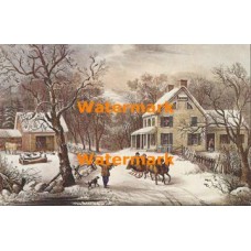 American Homestead Winter  - XKBF1089  -  PRINT
