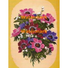 Pink & Red Flowers  - XKF267  -  PRINT