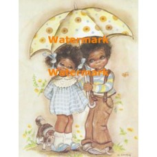 Polka Dot Umbrella  - #XS4552  -  PRINT 