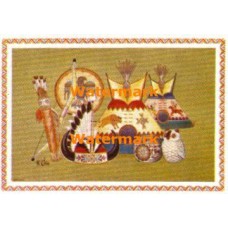 Indian Artifacts  - #XD7454  -  PRINT