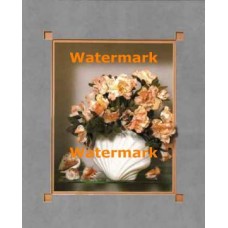 Seashells & Peach Flora  - #XKFL7247  -  PRINT