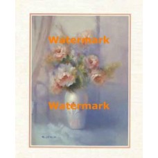 Decorated Vase With Flowers  - XKFL7266  -  PRINT