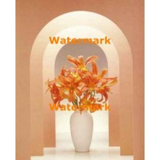 Orange Lilies  - #XKL8433  -  PRINT