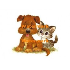 Puppy & Kitty  - #XBAN747  -  PRINT