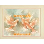 Floating Doves  - #XKFL9538  -  PRINT