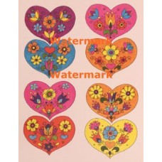 Hearts and Flowers  - XD7999  -  PRINT