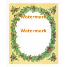 Holly Wreath  - XBDE247  -  PRINT