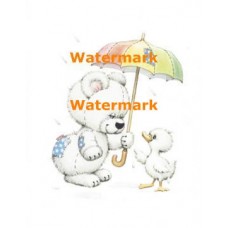 Umbrella Friends  - #XM207 -  PRINT