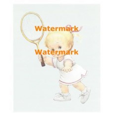 Tennis Girl  - #XM343  -  PRINT
