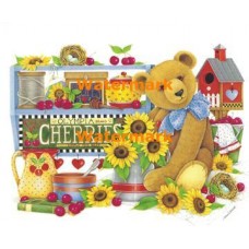 Sweet Cherry Teddy - #XM9505  -  PRINT