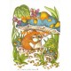 Mouse & Mushroom  - #XS832  -  PRINT