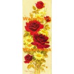 Red Roses & Daisies  - #XS127  -  PRINT