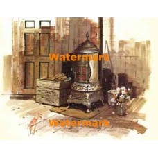 Wood Stove  - #XS4155  -  PRINT