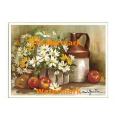 Still Life With Daisies  - #XS3436  -  PRINT