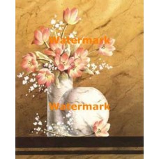 Pink Flowers  - #XS12755  -  PRINT