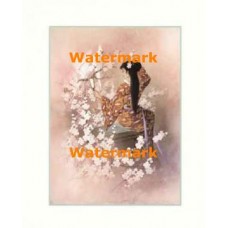 Woman with Parrots  - #XS13122  -  PRINT