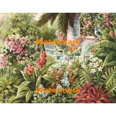 Tropical Garden  - #XS14025  -  PRINT